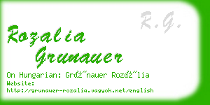 rozalia grunauer business card
